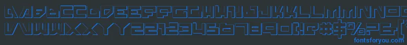 TrajiaShadow Font – Blue Fonts on Black Background