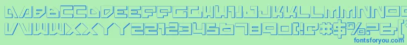 TrajiaShadow Font – Blue Fonts on Green Background