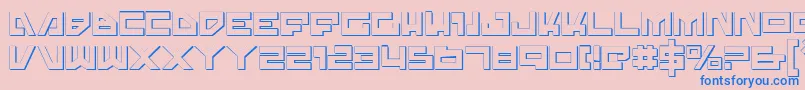 TrajiaShadow Font – Blue Fonts on Pink Background