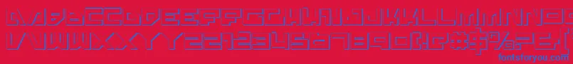 TrajiaShadow Font – Blue Fonts on Red Background