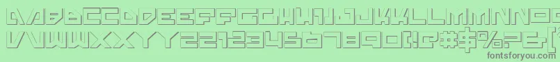 TrajiaShadow Font – Gray Fonts on Green Background