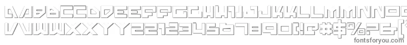 フォントTrajiaShadow – 白い背景に灰色の文字