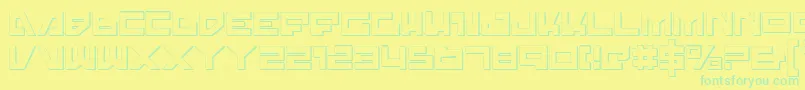 TrajiaShadow Font – Green Fonts on Yellow Background