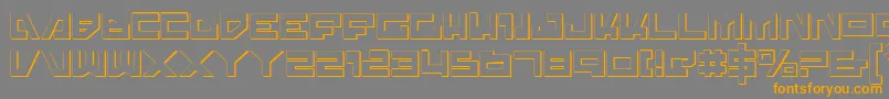 TrajiaShadow Font – Orange Fonts on Gray Background