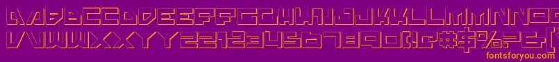 TrajiaShadow Font – Orange Fonts on Purple Background