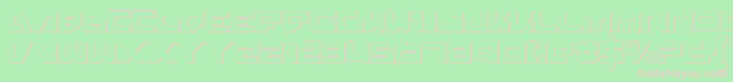 TrajiaShadow-Schriftart – Rosa Schriften auf grünem Hintergrund