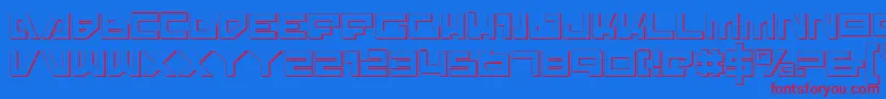 TrajiaShadow Font – Red Fonts on Blue Background