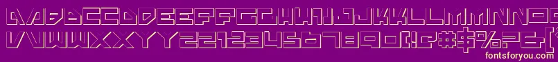 TrajiaShadow Font – Yellow Fonts on Purple Background