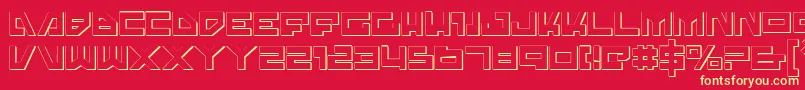 TrajiaShadow Font – Yellow Fonts on Red Background