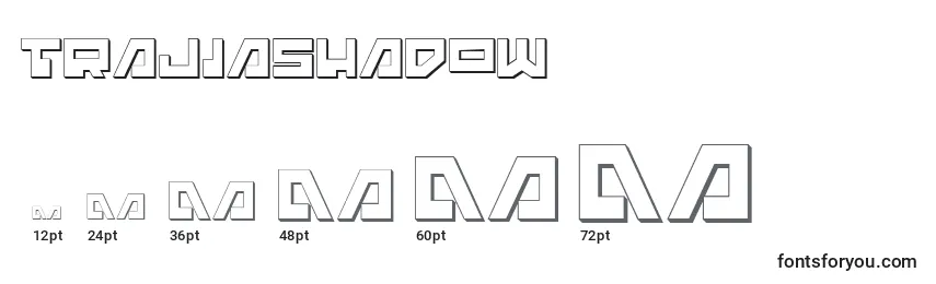 Размеры шрифта TrajiaShadow