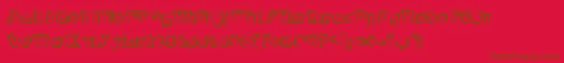 Шрифт Funnyteca – коричневые шрифты на красном фоне