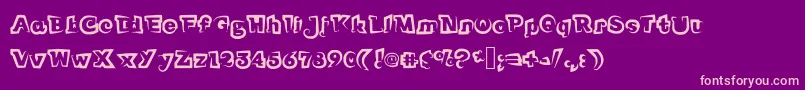 Funnyteca Font – Pink Fonts on Purple Background