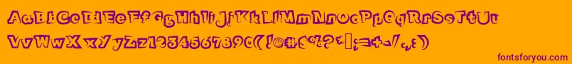 Funnyteca Font – Purple Fonts on Orange Background