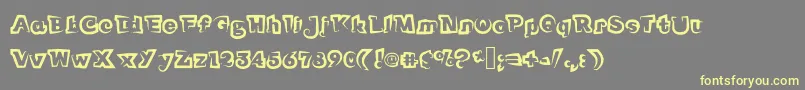 Funnyteca Font – Yellow Fonts on Gray Background