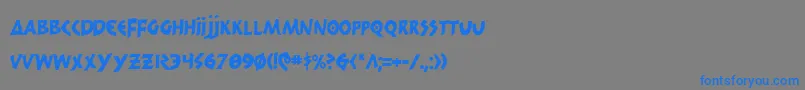 300trojansc-Schriftart – Blaue Schriften auf grauem Hintergrund