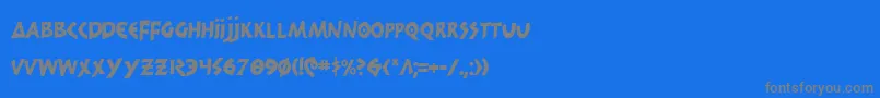 300trojansc Font – Gray Fonts on Blue Background