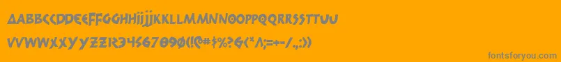 300trojansc Font – Gray Fonts on Orange Background