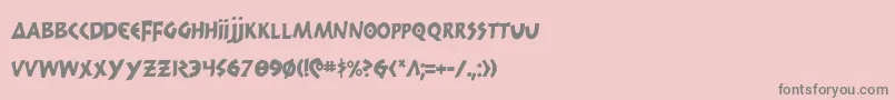 300trojansc Font – Gray Fonts on Pink Background