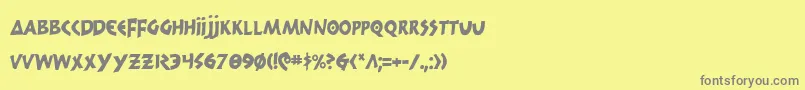 300trojansc Font – Gray Fonts on Yellow Background