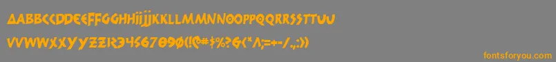 300trojansc Font – Orange Fonts on Gray Background