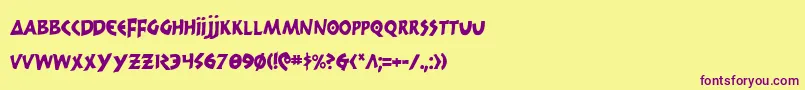 300trojansc Font – Purple Fonts on Yellow Background