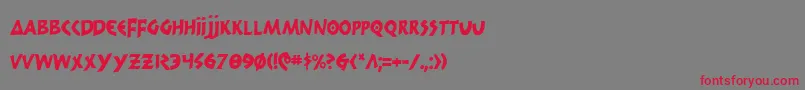 フォント300trojansc – 赤い文字の灰色の背景