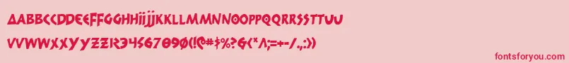 300trojansc Font – Red Fonts on Pink Background