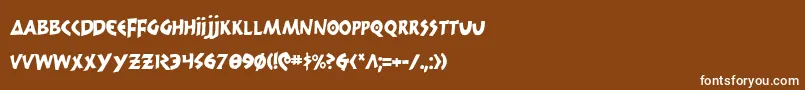 300trojansc Font – White Fonts on Brown Background