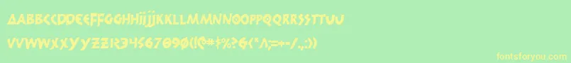 300trojansc Font – Yellow Fonts on Green Background