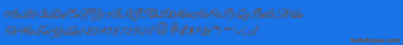More about BallantinesoutlineLightRegular Font BallantinesoutlineLightRegular Font – Brown Fonts on Blue Background
