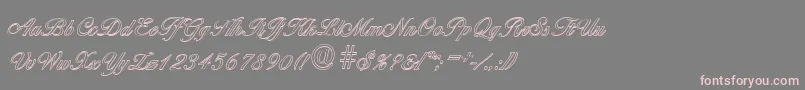 More about BallantinesoutlineLightRegular Font BallantinesoutlineLightRegular Font – Pink Fonts on Gray Background