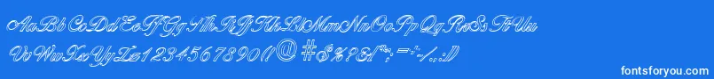 BallantinesoutlineLightRegular Font – White Fonts on Blue Background