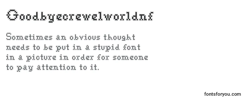 Шрифт Goodbyecrewelworldnf (35145)