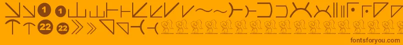 FrFal2 Font – Brown Fonts on Orange Background