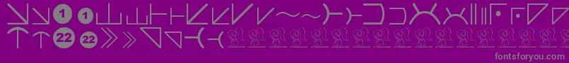 FrFal2 Font – Gray Fonts on Purple Background