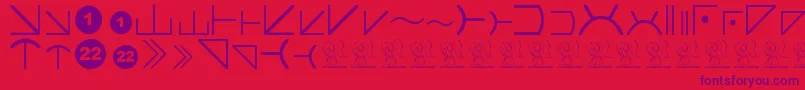 フォントFrFal2 – 赤い背景に紫のフォント