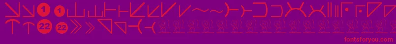 FrFal2 Font – Red Fonts on Purple Background