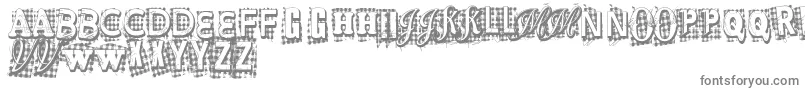 VtksXtra-Schriftart – Graue Schriften auf weißem Hintergrund