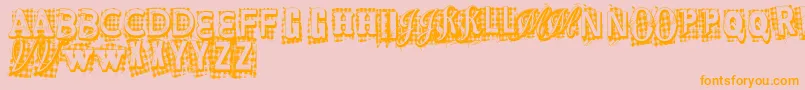 VtksXtra-Schriftart – Orangefarbene Schriften auf rosa Hintergrund