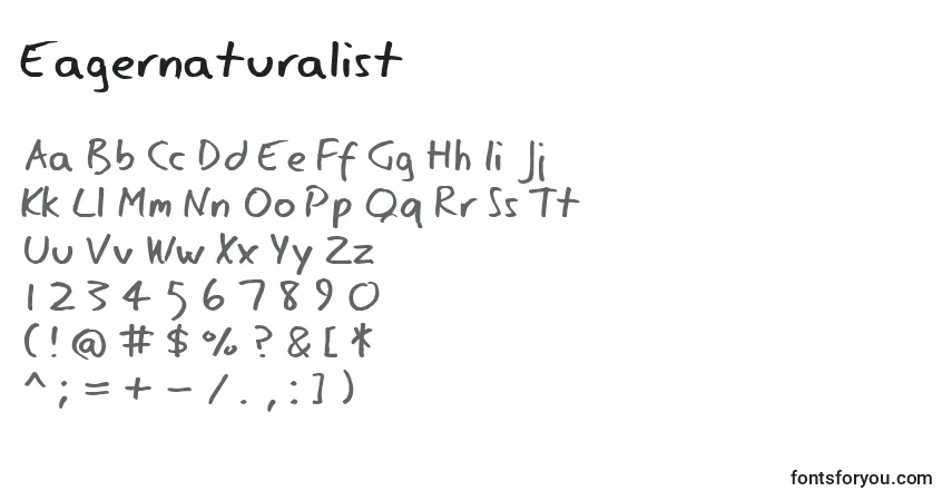 Fuente Eagernaturalist - alfabeto, números, caracteres especiales