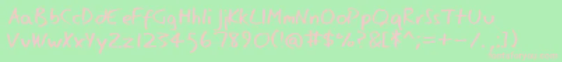 Eagernaturalist Font – Pink Fonts on Green Background