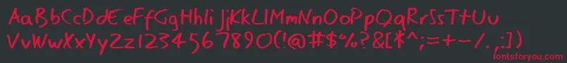 Eagernaturalist Font – Red Fonts on Black Background