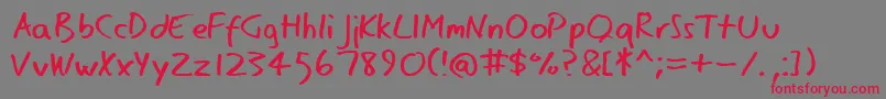 Eagernaturalist-Schriftart – Rote Schriften auf grauem Hintergrund
