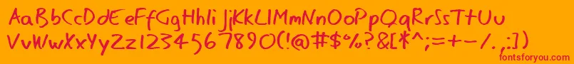 Eagernaturalist Font – Red Fonts on Orange Background