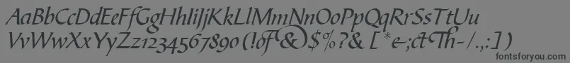 B730ScriptRegular Font – Black Fonts on Gray Background