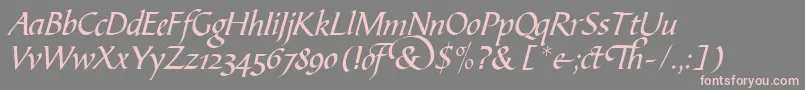 Police B730ScriptRegular – polices roses sur fond gris