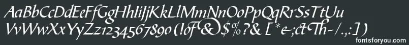 B730ScriptRegular Font – White Fonts on Black Background