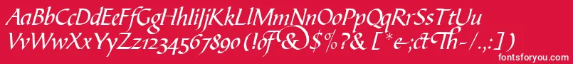 B730ScriptRegular Font – White Fonts on Red Background