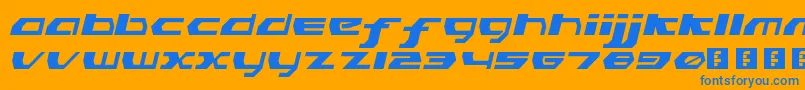 PinkHasGoneExtinctObliqueLdr Font – Blue Fonts on Orange Background