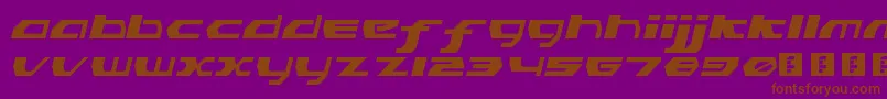 PinkHasGoneExtinctObliqueLdr-Schriftart – Braune Schriften auf violettem Hintergrund